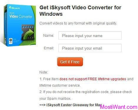 free registration code for iskysoft video converter for mac